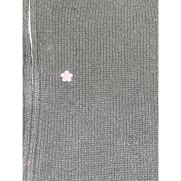 Design Originals Joy Sequin Beaded Snowman Full Zip Black Sweater Cardigan XL - Picture 5 of 11